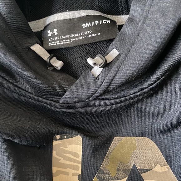 Under Armour Hoodie Men Black Camo Logo Small - Picture 3 of 3